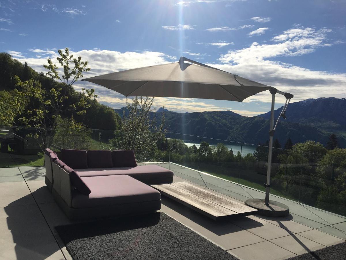 Attersee Luxury Design Villa With Dream Views, Large Pool And Sauna Nussdorf am Attersee Exterior photo